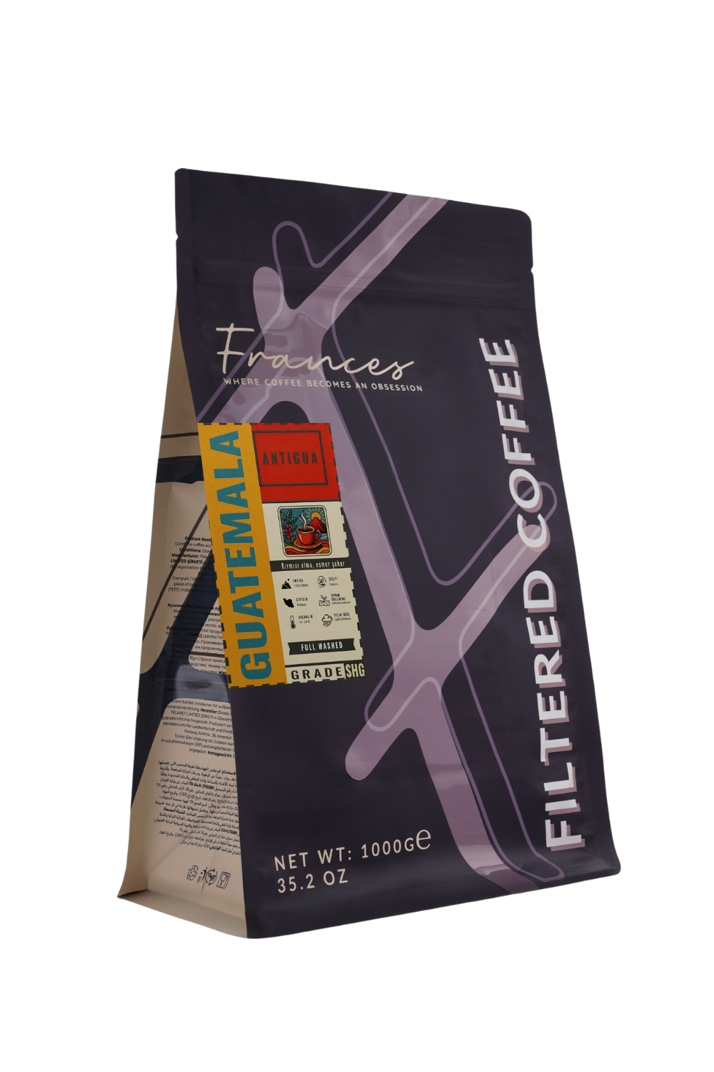 %100 Arabica Guatemala Antigua | Öğütülmüş Filtre Kahve | 1000 GR | Orta Yoğunluk - Görsel 2