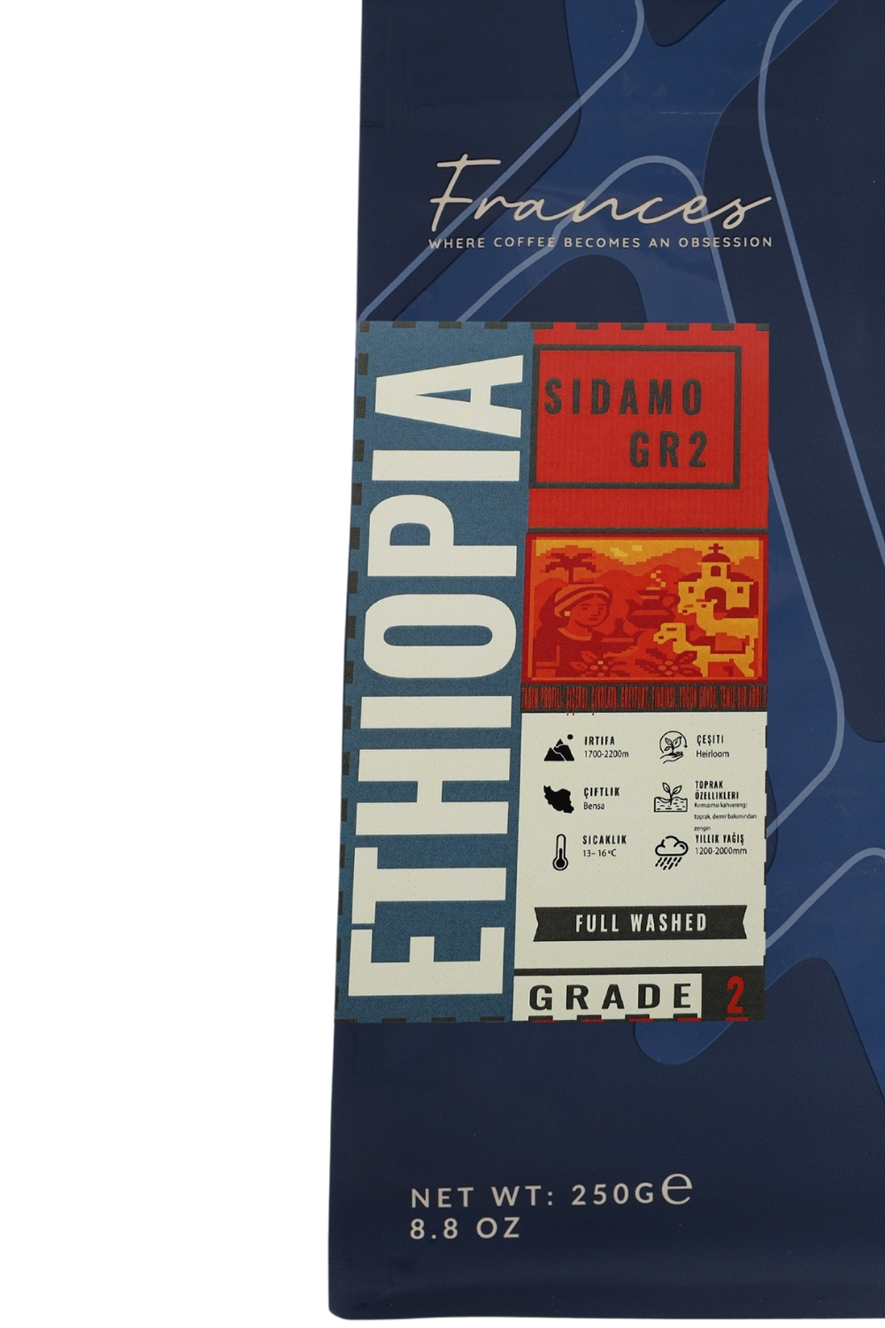 %100 Arabica Ethiopia Sidamo GR2 | Espresso | 3*250 GR | Orta-Yüksek Yoğunluk - Görsel 3