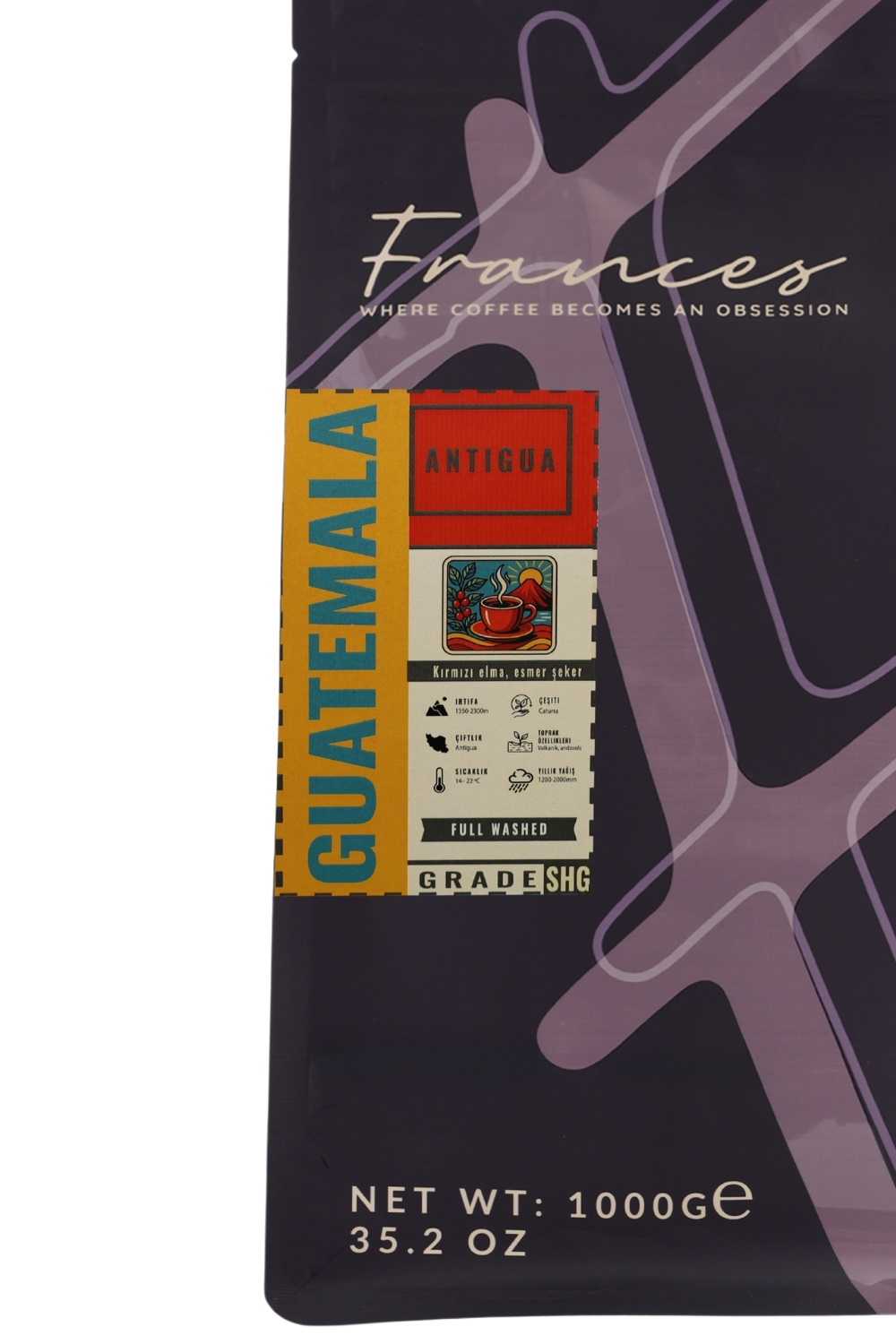 %100 Arabica Guatemala Antigua | Öğütülmüş Filtre Kahve | 1000 GR | Orta Yoğunluk - Görsel 3