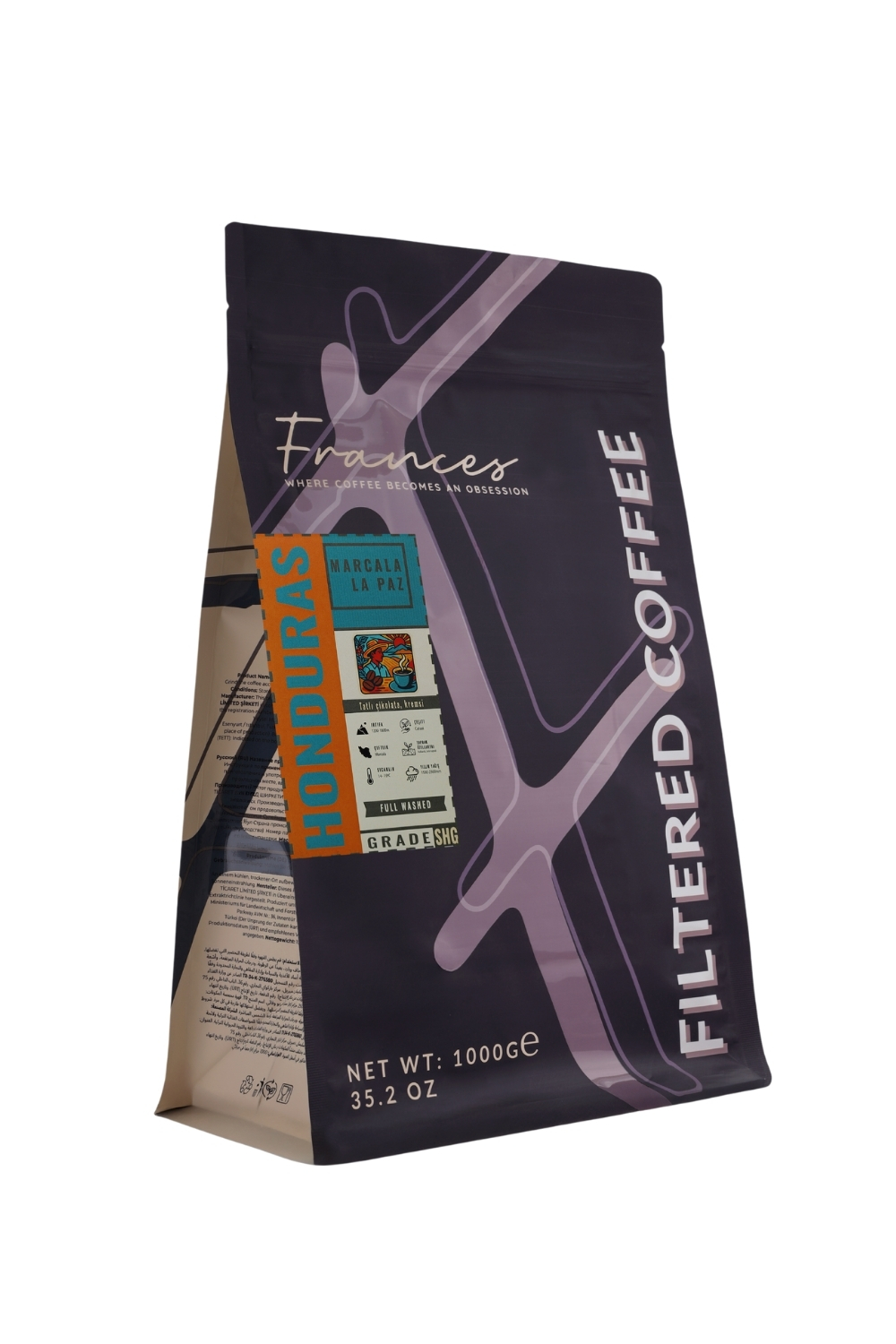 %100 Arabica Honduras Marca La Paz | Çekirdek Filtre Kahve | 2*1000 GR | Orta Yoğunluk - Görsel 2