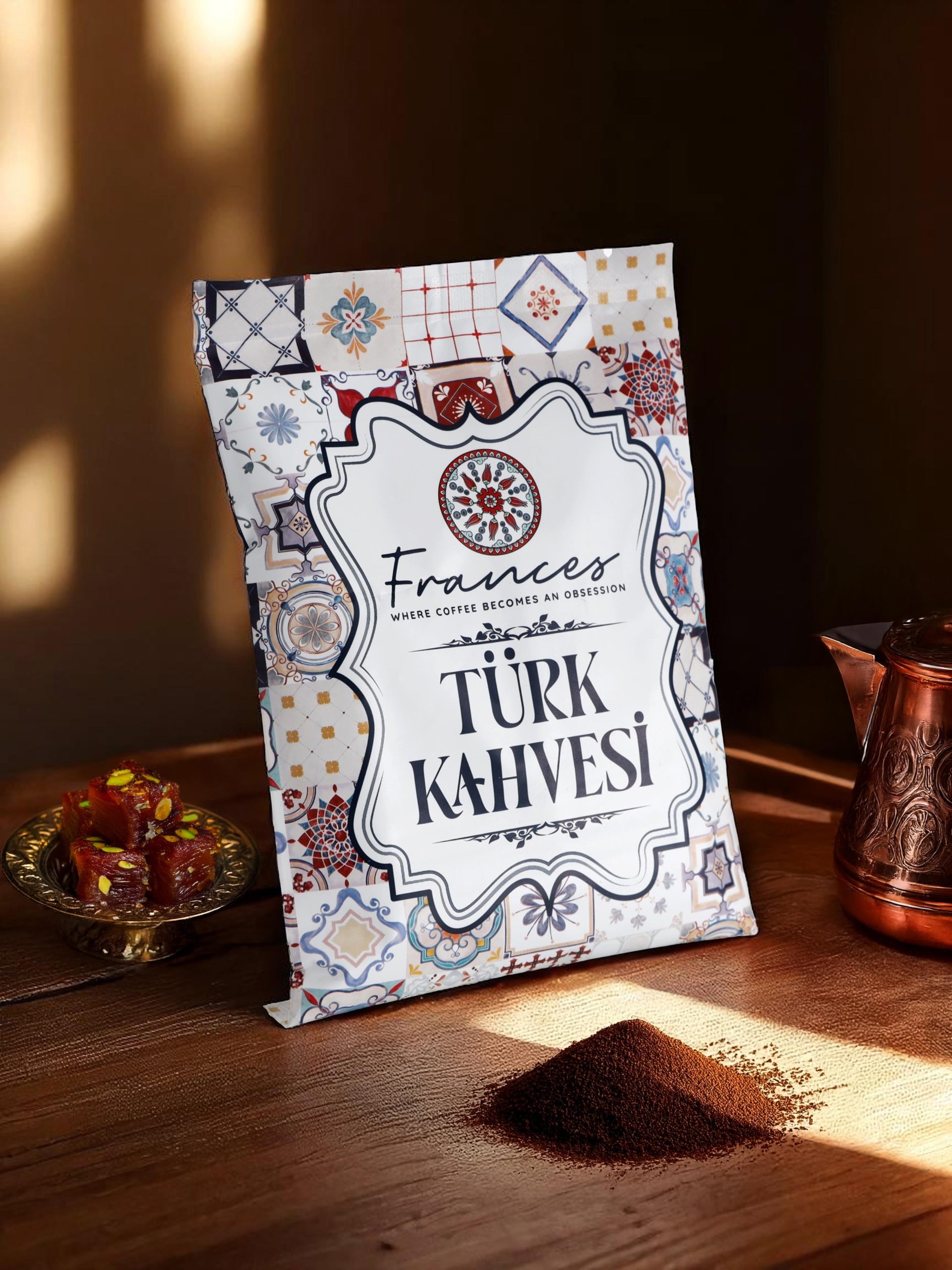 3'lü Geleneksel Türk Kahvesi Seti 100grx3 - Görsel 1