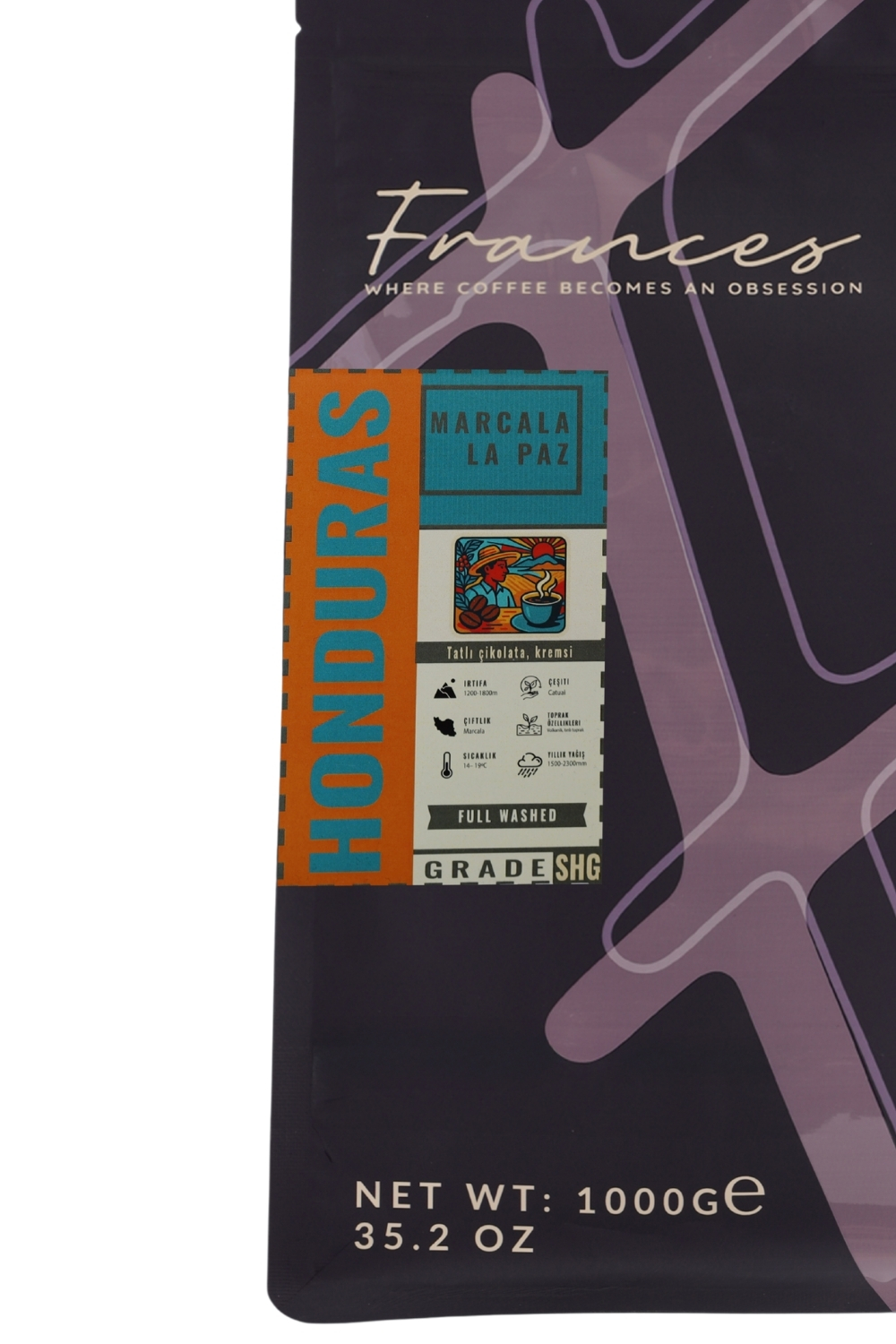 %100 Arabica Honduras Marca La Paz | Çekirdek Filtre Kahve | 2*1000 GR | Orta Yoğunluk - Görsel 3