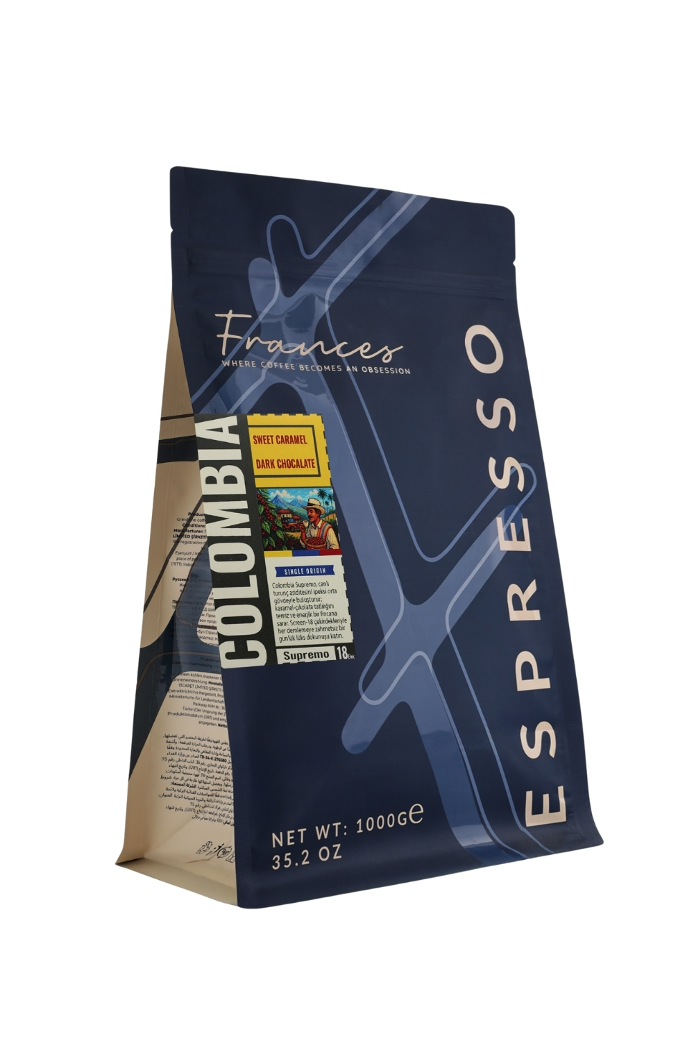 %100 Arabica Colombia Supremo | Espresso | 1 KG | Orta Yoğunluk - Görsel 2