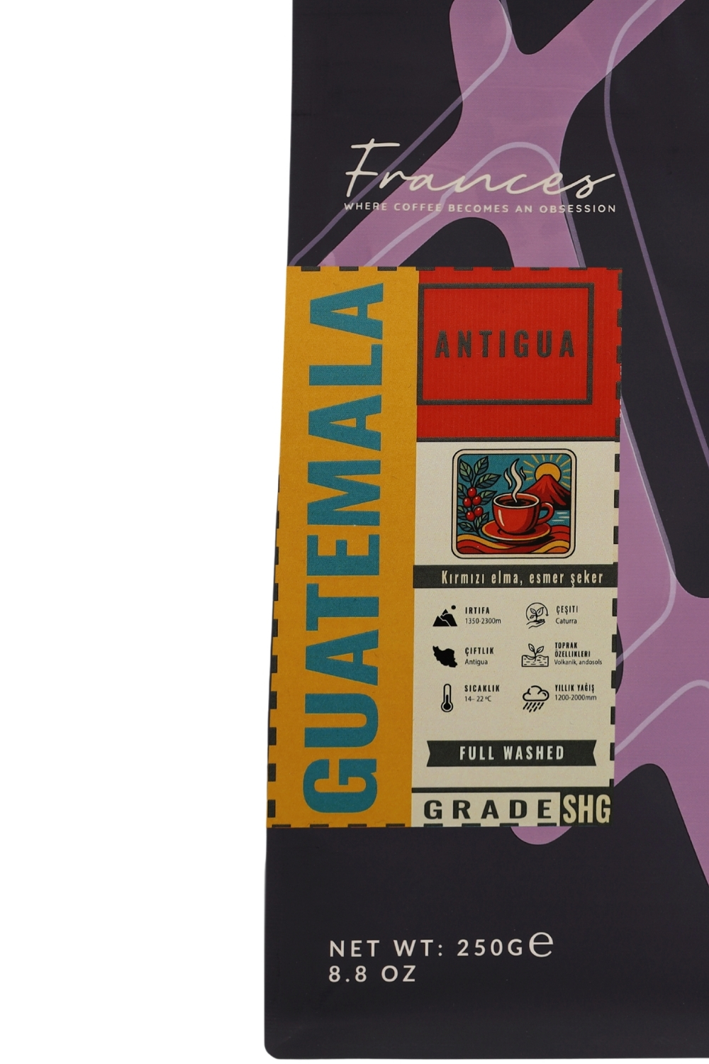 %100 Arabica Guatemala Antigua | Çekirdek Filtre Kahve | 3*250 GR | Orta Yoğunluk - Görsel 3