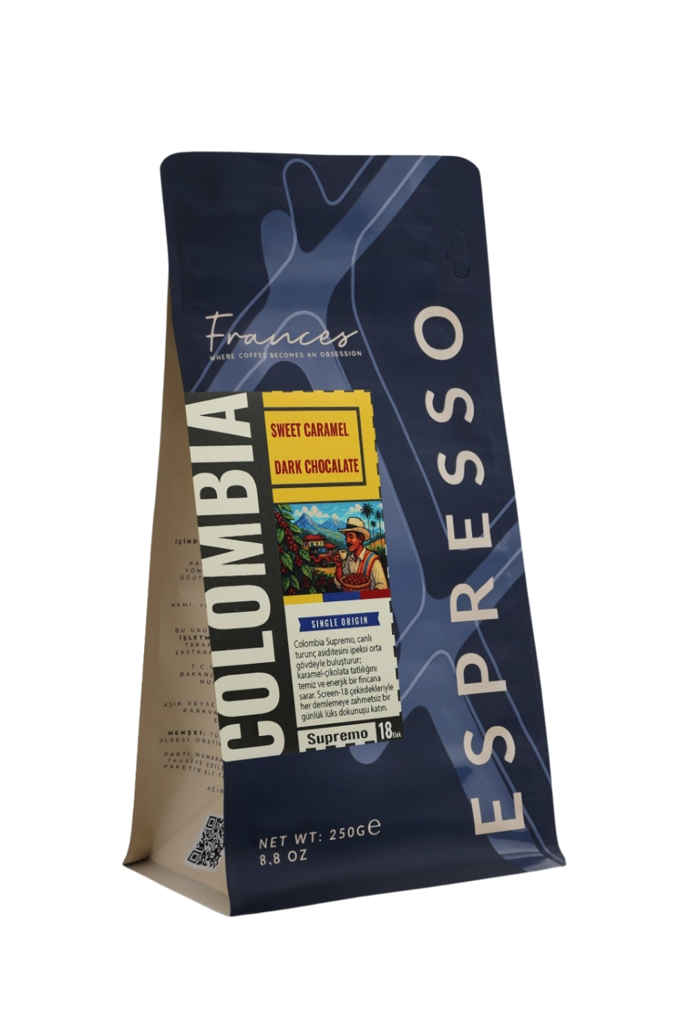 %100 Arabica Colombia Supremo | Espresso | 3*250 GR | Orta Yoğunluk - Görsel 2