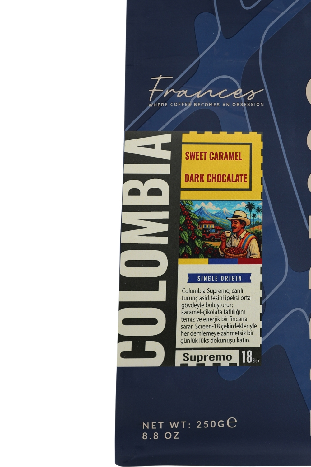 %100 Arabica Colombia Supremo | Espresso | 3*250 GR | Orta Yoğunluk - Görsel 3