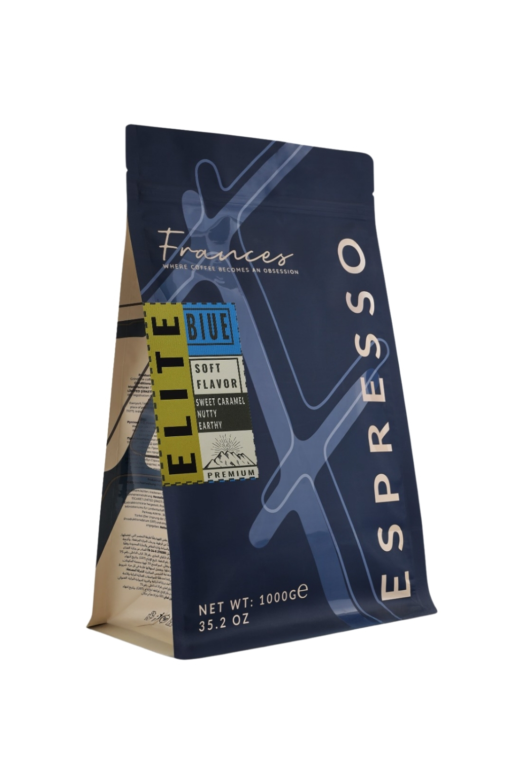 %100 Arabica Elite Blue | Espresso | 2*1000 GR | Orta Yoğunluk - Görsel 2