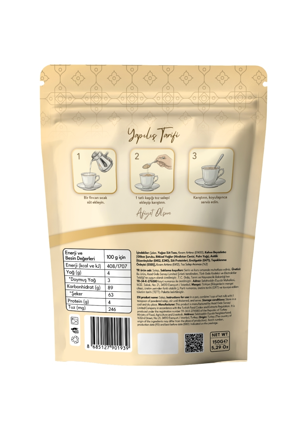 Salep Aromalı Toz İçecek | 150 GR - Görsel 2